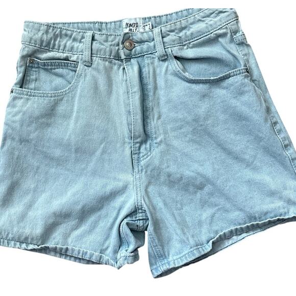 Princess Polly The Swall Denim Shorts Light Blue Size 6 - Picture 4 of 8